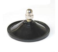 Glewi 10 Pack M6 Screw Suction Cups with Nuts, Clear PVC Hooks for Glass Wall Kitchen Bathroom, 55mm Strong Grip Pads(Black)