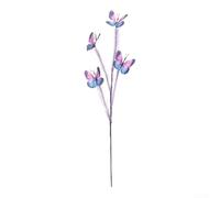 Glewi 10 Pack Realistic Silk Butterfly Orchid Stems, 25.6in Artificial Flowers for Home Wedding Party Decor, Cyan(03)