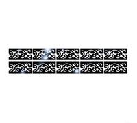 Glewi 10Pcs 3D Acrylic Mirror Wall Stickers Gold Kick Line Decals for Home Room Decor Ceiling Glass for Surface Art Self Sheets(Black S)