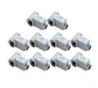 Glewi 10pcs Quick Electrical Cable Splice Connectors, 80A 1000V High Power Splitter Terminal,for 2.5-16mm² Wire T-Type Grey PC Junction(1)