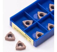 Glewi 10Pcs WCMT050308FN ACZ330 Carbide Inserts for U-Drill, PVD Coated Indexable Tips for Steel Semi-Finishing and Finishing, 25-28.5mm Scope