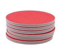 Glewi 12 Pieces Bowling Sanding Pads 3000 Grit Resurfacing Polishing Kit for Ball Cleaner Deep Scratch Removal Compact 5 Inch Red Grey(600 grits)