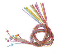 Glewi 12Pcs Tunisian Crochet Hooks Set 3.5-12mm with Flexible Plastic Cable for Afghan Knitting Crafts Beginner and Professional Use