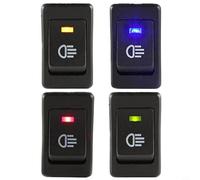 Glewi 12V 35A LED Rocker Switch,ASW-17D 4-Pin On-Off For Toggle-Fog Light Work Lamp Bar Boat Truck SUV Off-Road Vehicle Blue Red(Green)