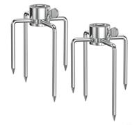 Glewi 2 Pack Rotisserie Forks for Onlyfire 6003 6004, Fits 1/2" Hex & 3/8" 5/16" Square Spit, Stainless Steel BBQ Grilling Accessories