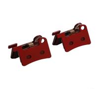 Glewi 2 Pairs Electric Bicycle Disc Brake Pads,full Metal High Copper for Ebike Calipers Wet Downhill Riding Gold 35g(for SEMI metal red)