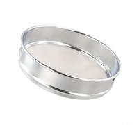 Glewi 20cm Stainless Steel Sieve 304 Mesh Chrome Plated Frame Lab Standard Tool for Soil Grain Powder Sand Metal Ash Analysis(60 Mesh)