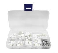 Glewi 230Pcs 2.0mm for JST PH Connector Kit with 2/3/4/5 Pin Housing and Terminals for PCB Header Wire Cable Assembly White Nylon