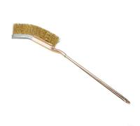 Glewi 245mm for MINI Wire Brush Set with Steel Brass Nylon Heads, Angled Rust Remover for Metal Paint Cleaning in Home Workshop(brass wire)