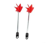 Glewi 2pcs Paint Mixer for Helix Paddle for Epoxy Resin, 1/4in Shank Drill Attachment, 11.8in Steel Mixing Tool for Latex and Viscous Liquids