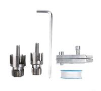 Glewi 2pcs Pipe Threading Tool 1/2 and 3/4 Inch Internal External Integrated Metal for PVC PPR Water Pipe Repair