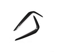 Glewi 2x Carbon Fiber Front Fog Light Lamp Cover Trim For for BMW 5 Series G30 2018-2022 ABS Bumper Eyelid Decor Black Pattern Finish