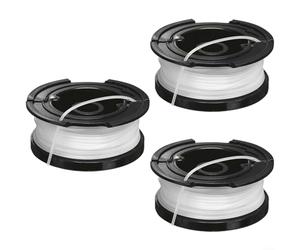 Glewi 3 Pack Trimmer Spool With Line 1.65mm 40Ft For Black-Decker Reflex A6481 AF-100-3ZP,Fits GH900 LST220 Brush Line Refills