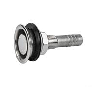 Glewi 316 Stainless Steel Boat Fuel Tank Vent, Flush Mount Thru-Hull Gas Valve for Marine Yacht Deck Hardware, Saltwater Resistant Straight Vent