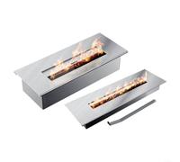 Glewi 3Pcs Fireplace Ceramic Fibre Blanket, Calcium-Magnesium-Silicate for Bioethanol Burner, Gel Firebox Safety Insert(30×10×1CM)