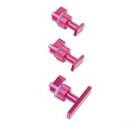 Glewi 3Pcs Red Aluminum Alloy Glue Tabs, For Paintless Dent Repair, Reusable Puller Tabs For Car Hail Damage Removal Tool Kit