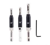 Glewi 3pcs Self Centering Hinge Drill Bits Set, 5/64" 7/64" 9/64" HSS Hex Shank for Door Cabinet Pilot Holes