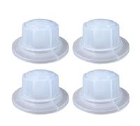 Glewi 4 Pack Plastic Fixing Nuts for Electric Table and Wall Fans 50x22mm with 8mm Inner Diameter Reverse Thread Replacement Parts Home Cooling(white)
