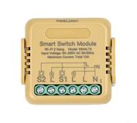 Glewi 4Pc Smart WiFi Switch Module,For Tuya Matter, Neutral Wire Required, Dual Control For Hallways And Stairwells, Brown(4Pc)