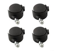Glewi 4PCS 40X30mm Oil Filled Radiator Replacement Wheels Common Swivel Casters Plastic Rolling For Electric Heater (With Brake)