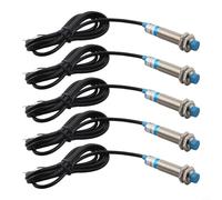 Glewi 5 Pcs Inductive Proximity Sensor Switch LJ12A3-4-Z/AY, PNP NO/NC, 12mm Diameter, 4mm Detection, 6-36V DC for Automation Machinery(PNP Normally Closed)