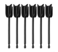 Glewi 6PCS Epoxy Mixer Drill Attachment Spiral Stirrer for Resin Paint Glaze High ABS Mixing Rod Black 16.5cm Reusable Tool