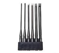 Glewi 6pcs Flathead Screwdriver Bit Set SL2 to SL6 for Impact Driver, Metal Bits in 50mm to 150mm Lengths, Black Finish(100mm)
