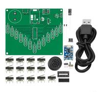 Glewi 7.7x4.4cm Kalimba DIY Kit Pentatonic Scale Circuit Board 3.7V Educational Electronics Project(Kit + Data Cable)