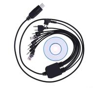 Glewi 8-in-1 USB Programming Cable for Kenwood Quansheng for BAOFENG for WALKIE Talkies, Multi-Interface Radio Writer with Software for Ham Amateur UseGlewi