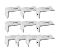Glewi 90 Degree Solar Panel Mounting L Bracket For RV Boat Off-Grid Roof, Aluminum Alloy U-Shaped Foot Hardware For 10W-100W Panels(10pc)