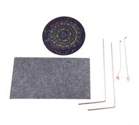 Glewi 99.9% Copper Dowsing Rods Kit with Pendulum Plate for Water Finding, Mineral Detection and Energy Therapy, 5x13 Inch Telescopic Probes