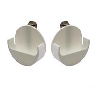 Glewi ABS Plastic Car Visor Clip Holder for Cans 2PCS(White)