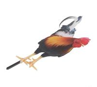 Glewi Acrylic Rooster Garden Decorations, Weatherproof Yard Art Statue For Outdoor Lawn Courtyard Landscape,Cute Chicken Sign(B)