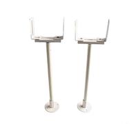 Glewi Adjustable Column Radiator Brackets 41-46cm Cast Support Steel Iron Floor Mount Vintage White Compatible with Traditional Central Heating Radiat(2pcs)