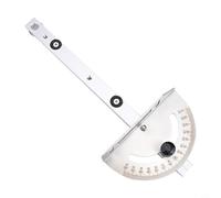 Glewi Adjustable Miter Gauge with Track Stop for Table Saw, Aluminium Oxide Rail Fence System, Angle Cutting Tool for Woodworking(A)