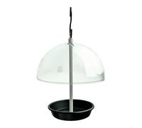 Glewi Adjustable Platform Bird Feeder with Anti-Squirrel Top, Clear Acrylic Garden Hanging Station for Backyard Wildlife Watching