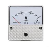Glewi Analog DC Voltmeter DH-80, 15V Pointer Panel Meter with Clear Scale & for ZERO Adjuster for Industrial Control Systems