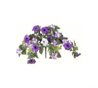 Glewi Artificial Petunia Hanging Basket, UV Resistant Silk Flowers for Outdoor Indoor Use, Realistic No Fade Faux Plant Decor for Patio Garden(Light purple)
