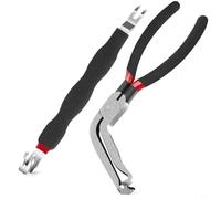 Glewi Automotive Electrical Connector Removal Pliers Set Carbon Steel 8 Inch Ergonomic Grip, For Mass Air Flow Sensors Fuel Injectors Ignition Coils Weather Pack Terminals With Storage Bag Black