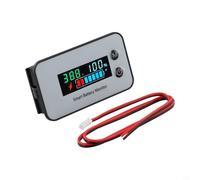 Glewi Battery capacity indicator, fuel gauge, voltage tester for DC 7-100V Motorcycle Car Electric Vehicle, Color Screen Display with Temp(A)