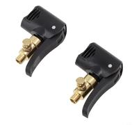 Glewi Beto Dual Head Air Adapter for Presta Tube Inflation, Robust Plastic Replacement Nozzle, Fits Most Track Pumps, 2-Pack Black