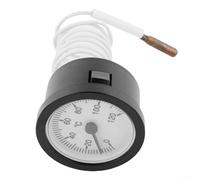 Glewi Brass Thermometer,With Capillary Sensor For Water And Oil Temperature Measurement,0-120°C Range, 100Cm Tube, For Water Liquid & Oil