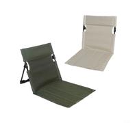 Glewi Camping Folding Chair with Backrest, Lightweight 7075 Aluminium & 600D Oxford, Portable for Beach, Park, Garden Events - Green(Black)