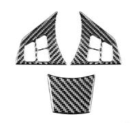 Glewi Carbon Fiber Steering Wheel Covers Trims, For BMW 6 Series E63 E64 630I 635D 645Ci 650I 2004-2010 Interior Decoration 3Pcs Set