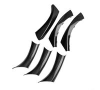Glewi Carbon Fiber-Weave ABS Inner Door Handle Pull Cover Trim, For BMW 3 Series E90/E91, 6-Pc Black Interior Trim Kit