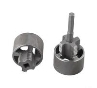 Glewi Carbon Steel Water Pipe Thread Opener for 1/2 3/4 Inch PPR Plastic Metal Pipes Internal External Threading Drill Bit Set of 2