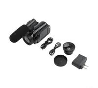 Glewi Digital Camera 16MP with External Microphone, Family Video Camera 16x Zoom, 1080P Video Recording, for SD Card Support for Vlogging and Family Photography Outdoor Water Oxygenator(Black)