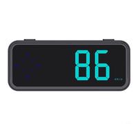 Glewi Digital Speedometer Car HUD with GPS and Compass, Real-Time Speed Display for Safe Driving, USB Powered, Black