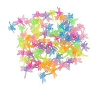 Glewi Dragonfly Plant Support Clips,Reusable Plastic Vine Fixing for Climbing Flowers Orchids Garden Stakes 100 Pack White(7 colors)