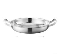 Glewi Dual Handle Cooking Pan 30cm For Steak Roasting(26cm) | for ideal for steaks and roasts, for versatile frying, 30cm large capacity, safe dual grip design